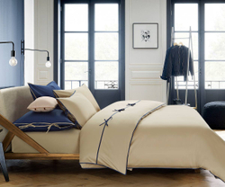 Пододеяльник 200х220 Sharmes Luca темно-синий/светло-бежевый