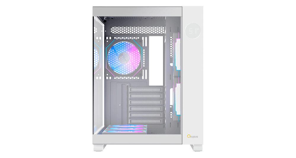 Корпус Ocypus Iota C70 WH ARGB ATX/mATX/mITX 2xUSB, Type-C, Белый, Iota-C70-WHD600XX-GL