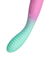 Мятно-розовый вибратор с изогнутой головкой 20,5см ToyFa Flovetta Azalia 457719