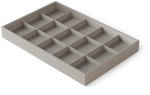 Планшет для выкладки украшений, 15 ячеек 59×66 мм, серый кварц, витринный