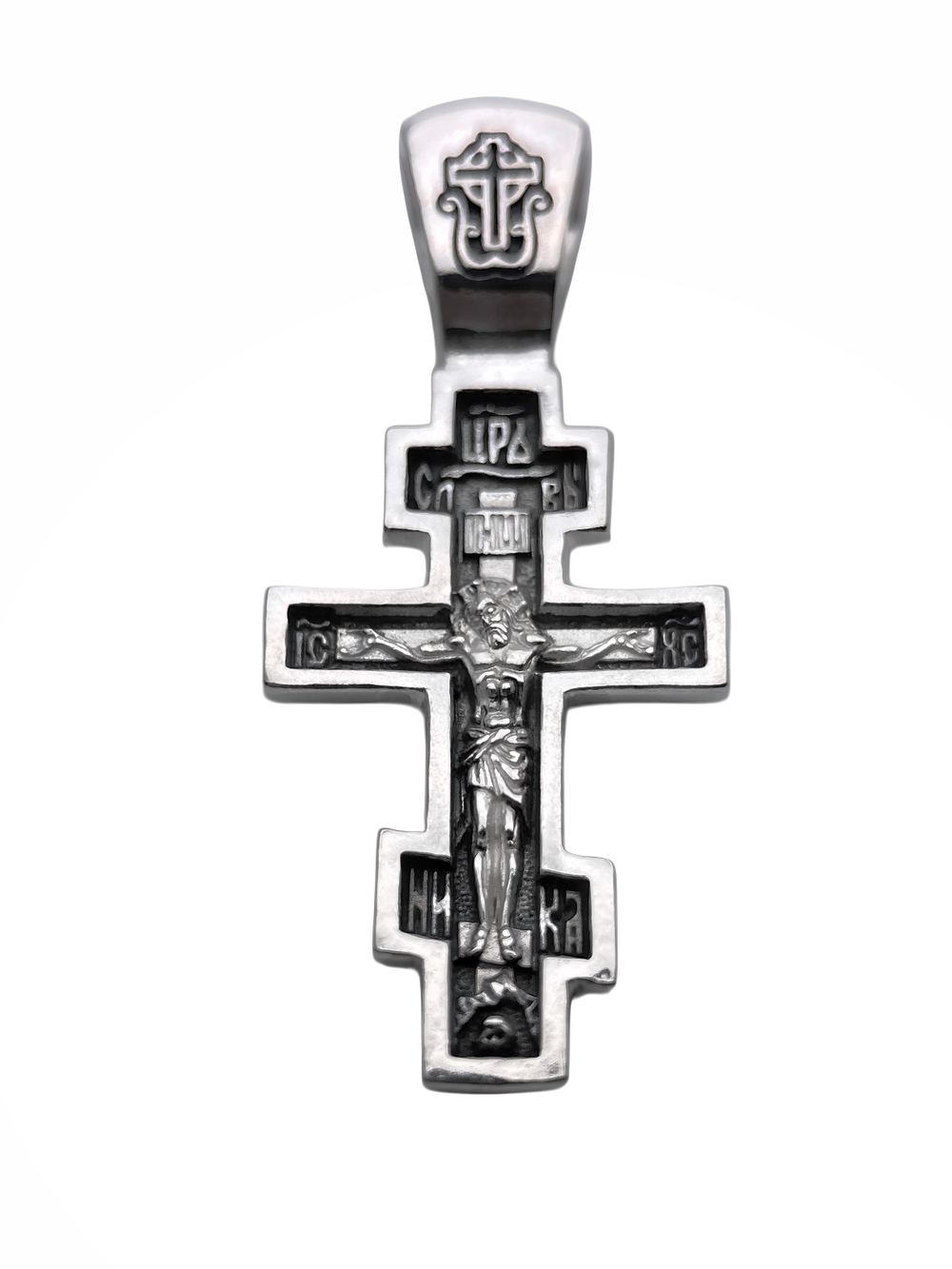 Крест из серебра/Чернение
