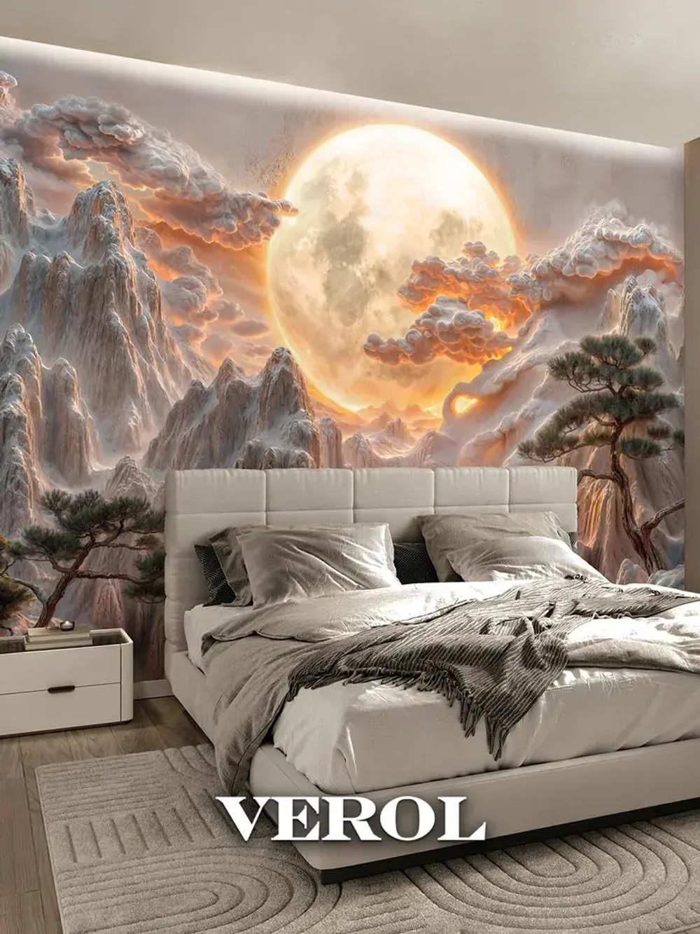 VEROL Фотообои 3D на стену флизелиновые "Горы барельеф" 400х283 см