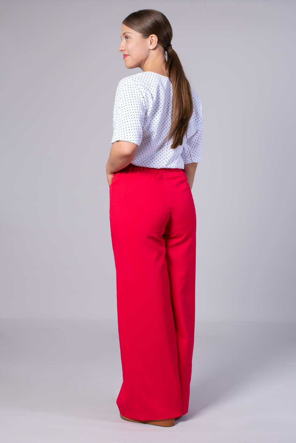 Брюки женские 3679ЛП, красный #38К023679ЛП