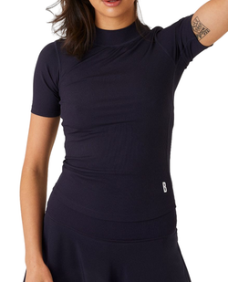 Женская футболка теннисная Björn Borg Ace Rib T-Shirt - night sky