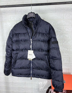 Пуховик CD Dior премиум темно-синий