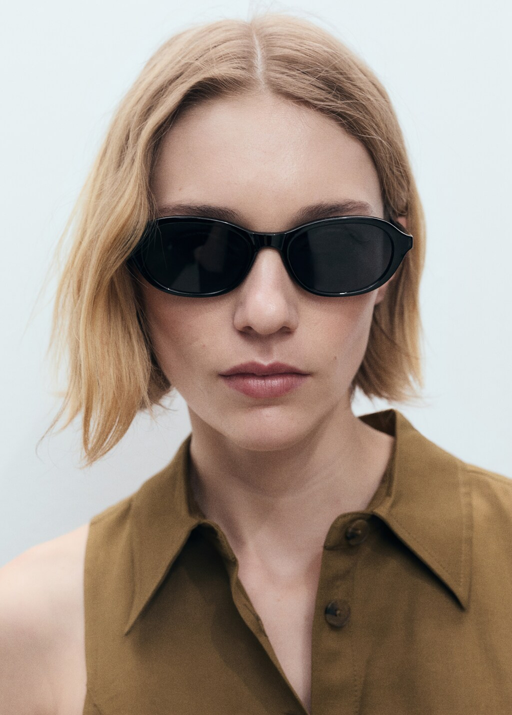 Льняное платье-рубашка с поясом