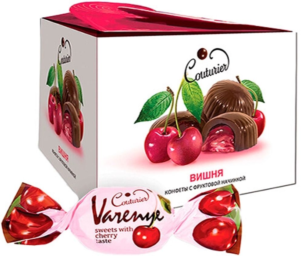 Шоколад Варенье Конфеты с Фруктовой Начинкой Вишня / Varenye Candies with Cherry 115г