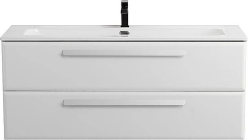 Тумба с раковиной Cezares ECO-CER-N 120 ECO-CER-N-1200-2C-SO-BO белая матовая