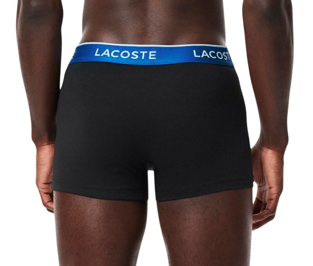 Боксерки теннисные Lacoste Stretch Cotton Trunks 3P - black