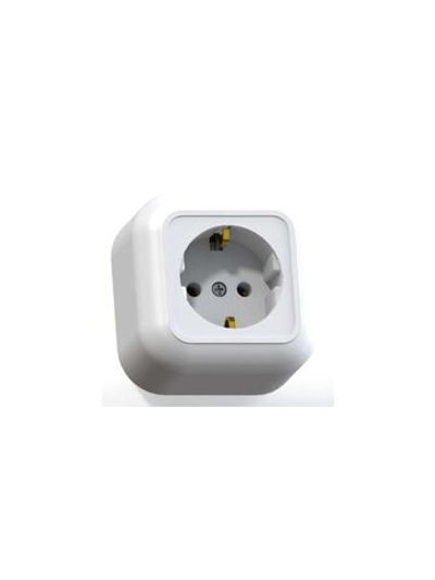 Розетка 1-м ОП Валентина РА16-638 16А IP20 с заземл. бел. Кунцево 7640