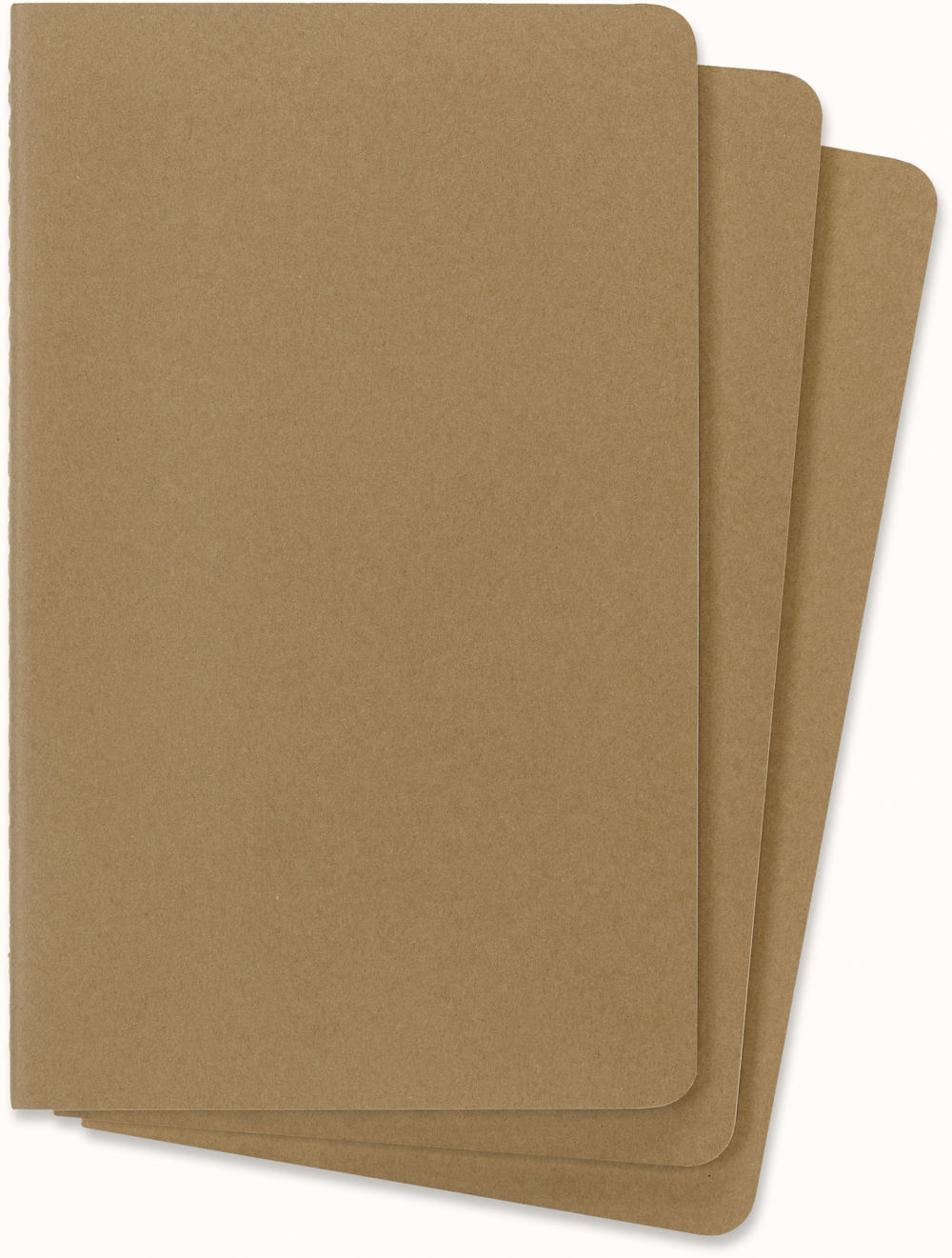Набор из 3-х блокнотов в линейку Moleskine Cahier Journal (QP416) 13х21см, бежевый (3шт)