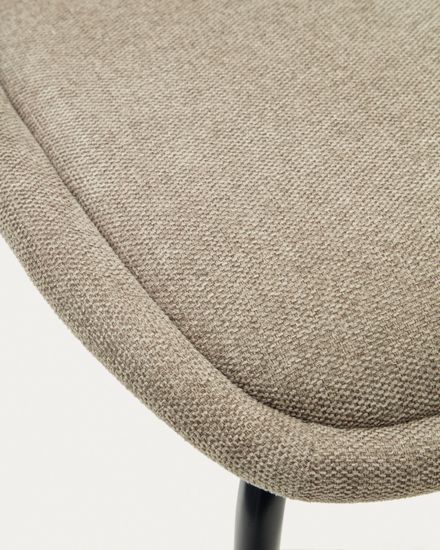 Aimin Стул из коричневой синели с черными стальными ножками Испания La Forma