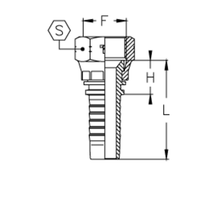 Фитинг DN 25 JIC (Г) 1.1/16 TIEFFE