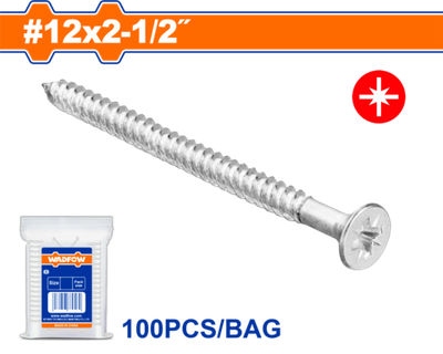 Шуруп по дереву с двойной потайной головкой и двойной резьбой