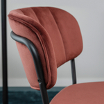 Стул барный eirill, велюр, кирпичный