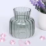 Ваза стеклянная «Стефани» 6,5*10см зеленая