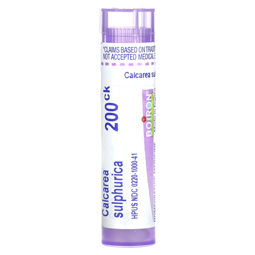 Boiron, Calcarea sulphurica, 200CK, средство от угрей, прибл. 80 гранул
