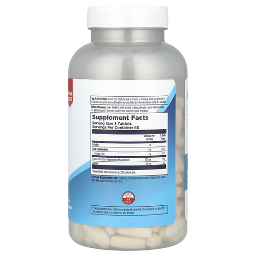 KAL, хелатный бисглицинат магния, 180 таблеток (105 мг в 1 таблетке)