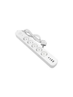 Удлинитель 5х5м IP20 2USB 2.4А+2type-C LUX 1.5кв.мм EKF UBA-LUX-505-TC