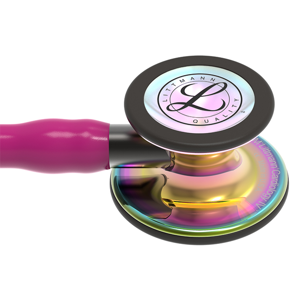 Стетоскоп Littmann Cardiology IV, малиновый, радужная акустическая головка, дымчаты ствол (6241)