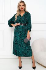 Платье Делиса (малахит/принт) Р11-1191/5 Nikol (Акция)