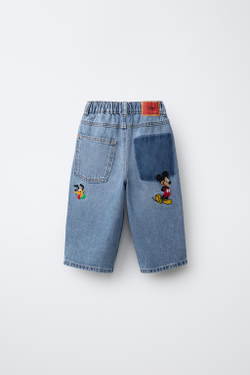 ZARA ДЖИНСЫ BAGGY © DISNEY, ВЫЦВЕТШИЙ СИНИЙ