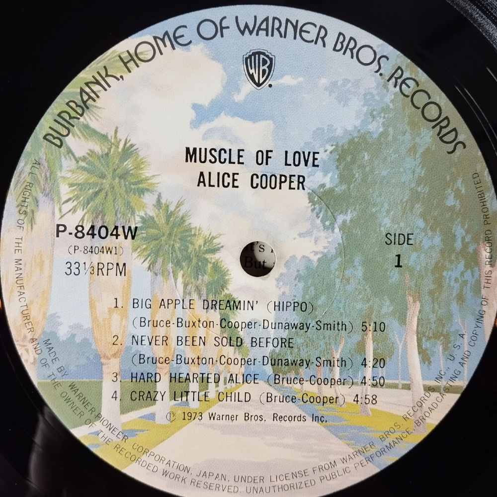 Винтажная виниловая пластинка LP Alice Cooper Muscle Of Love (Japan 1974) (No Obi)