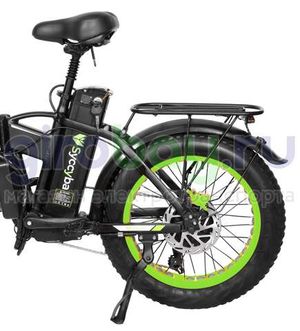 Электровелосипед Syccyba F10 Pro Dual 48V/23Ah (полный привод) - Салатовый обод фото №11