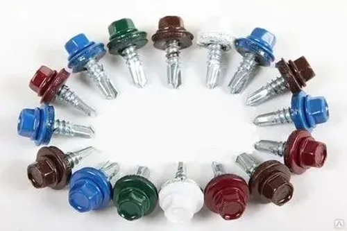 Саморезы кровельные ROOFRetail по металлу со сверлом для забора 5,5х19 RAL 7024 Серый графит 250 шт.