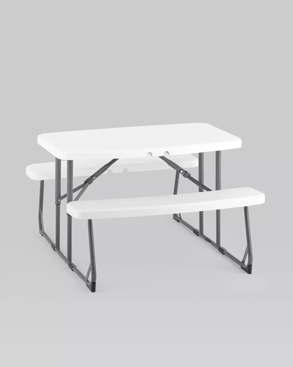 Комплект стола и двух скамеек, раскладной