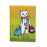 Обложка для паспорта "Кот-хипстер"