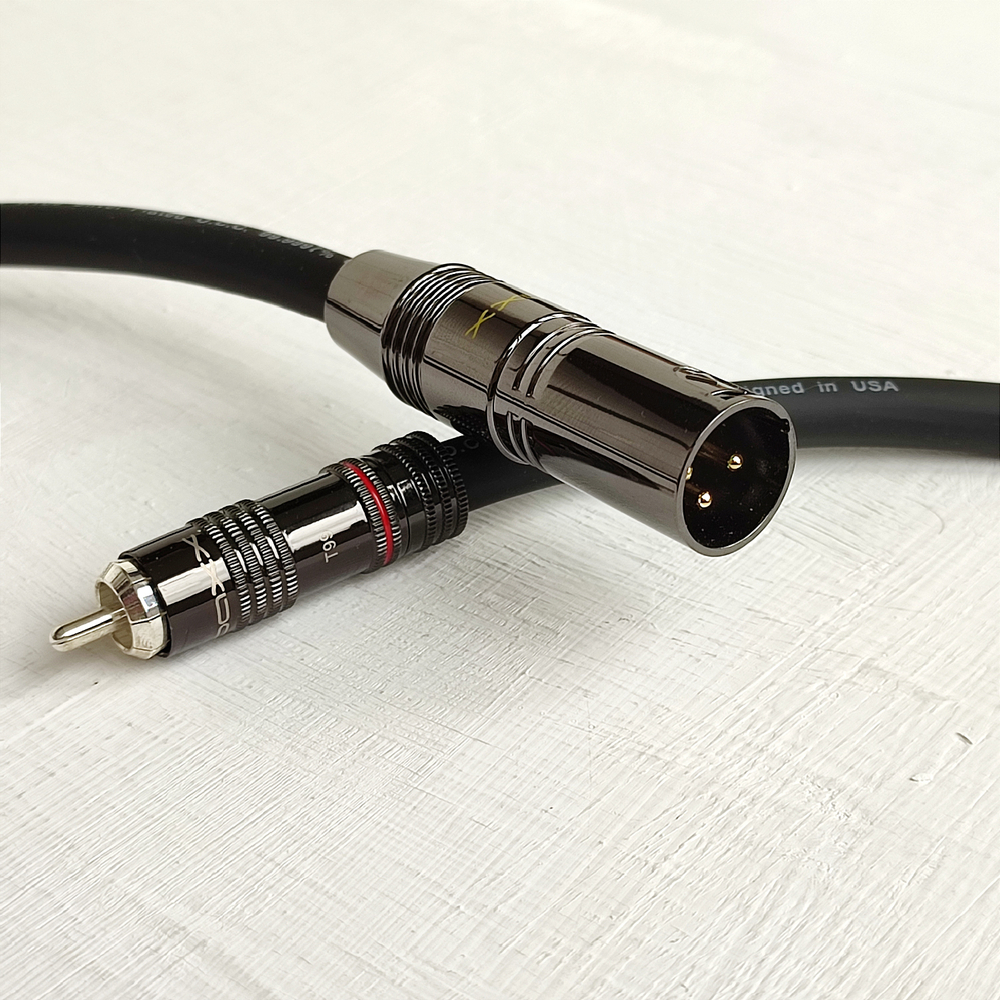DAXX X109 Аудио кабель 1XLRпапа-1RCA из посеребренной монокристаллической меди 2х0,75мм2. High Grade. D=9mm