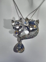 Брошь-кулон "Два кота"