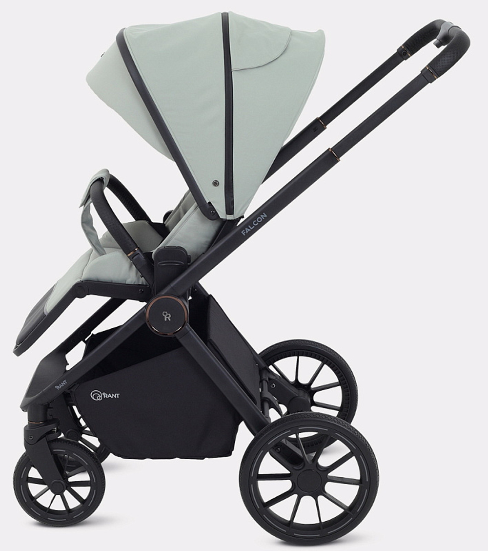 Детская коляска Rant Falcon Neo 3 в 1 с автокреслом Cruise Black Sage