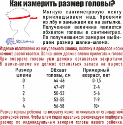 Шлем зима ЯрДаника однотонный голубой Кошка