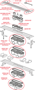 APZ1-850  Универ водоотводящий желоб для любого типа плитки
