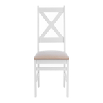Стул CROSSMAN NEW, Многослойный березовый шпон, 41х40х100 см, white/велюр бежевый