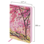 Ежедневник недатированный B6 (127х186 мм) BRAUBERG VISTA под кожу гибкий 136 л. "Spring garden" (2 штуки в упаковке)
