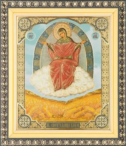 Икона БМ "Спорительница Хлебов" 10х12 в раме 13х15