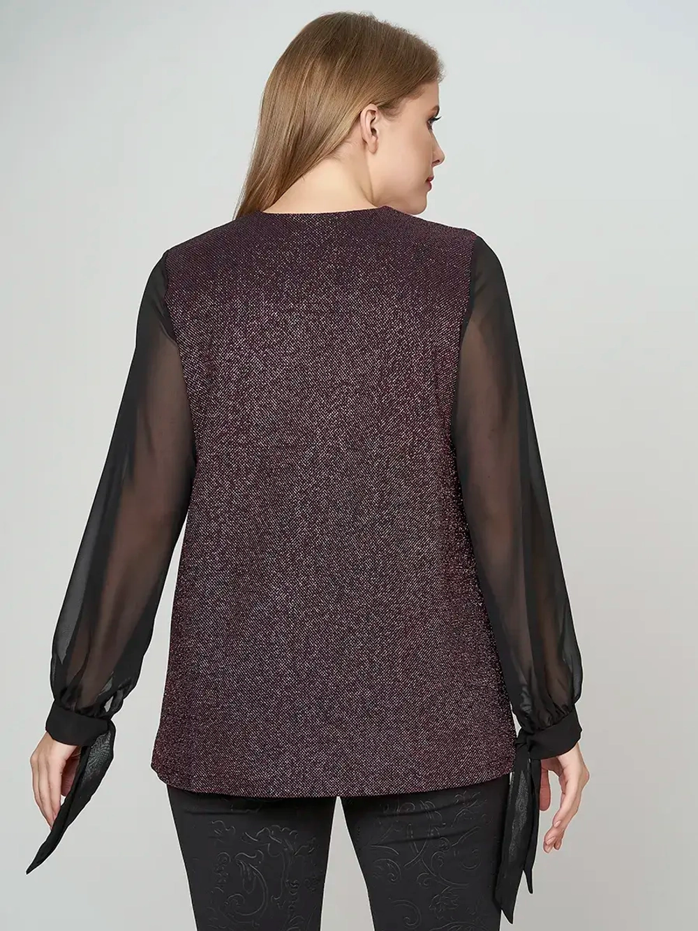 Блузка нарядная люрекс и шифон