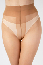 Тонкие матовые колготки (Размер: S) (Цвет: телесный)