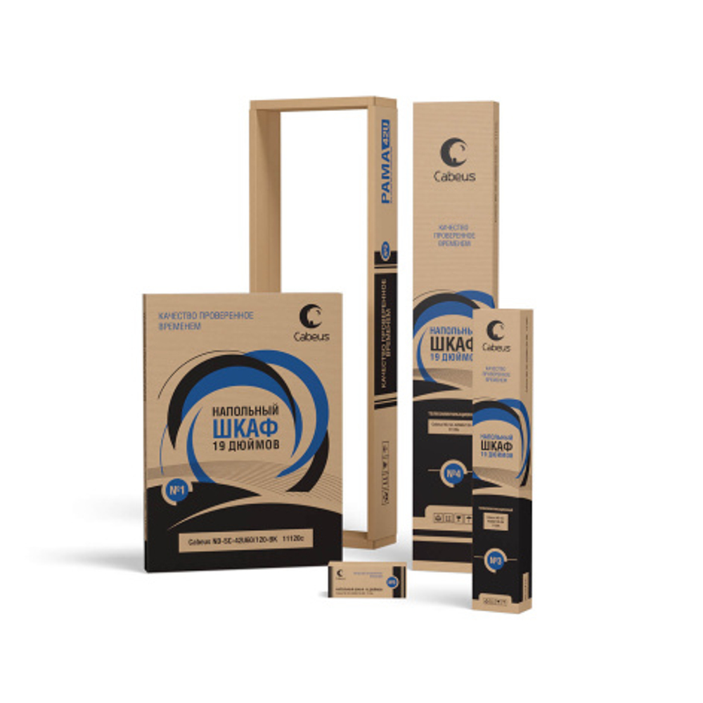 Шкаф напольный 19", 47U Cabeus ND-SC-47U60/120-BK