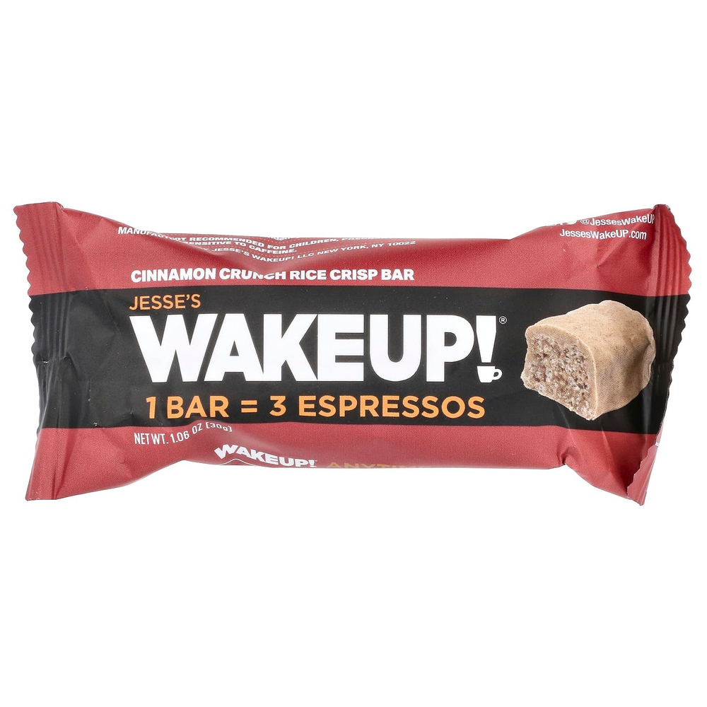 Jesse's WAKEUP!, Rice Crisp Bars, хрустящие батончики с корицей, 6 батончиков, 32 г (1,13 унции) каждый