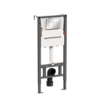 Система инсталляции для унитазов CERAMICANOVA Balance с кнопкой смыва Square, цвет хром глянцевый, с креплениями, арт. CN121002CH