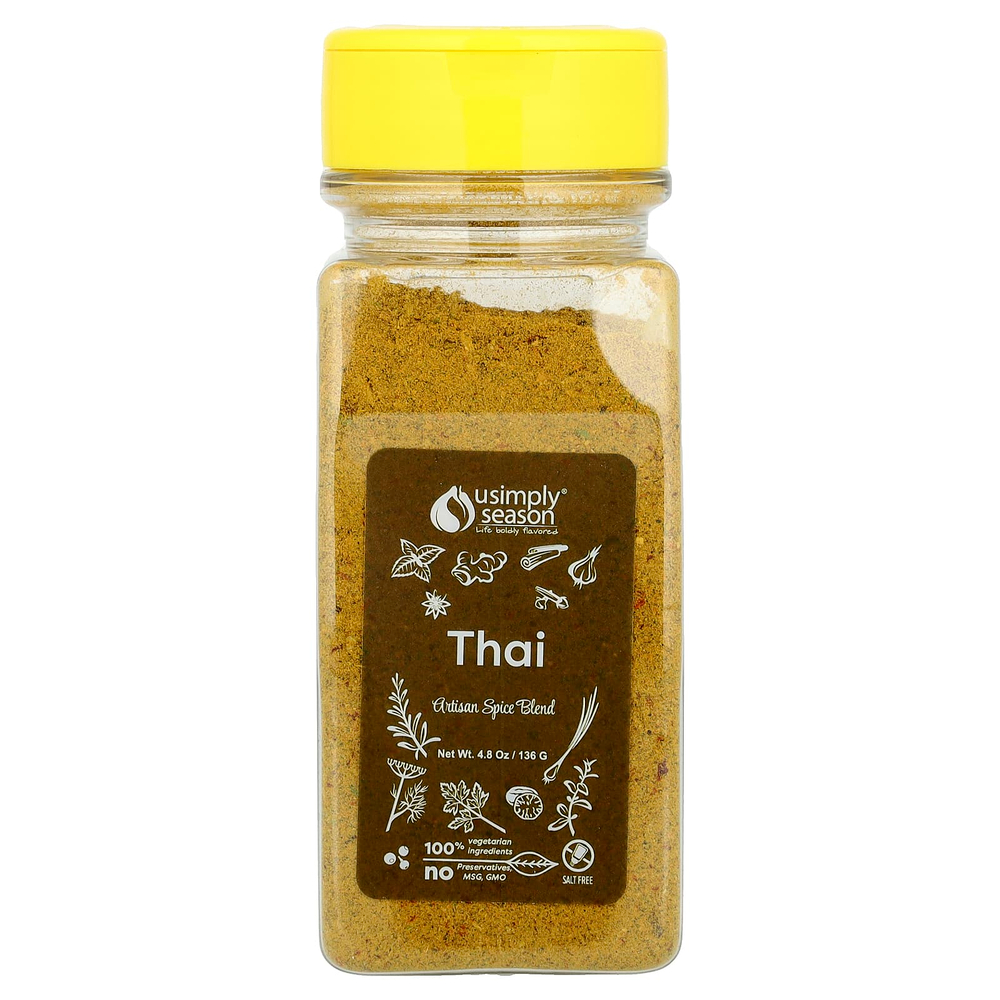 USimplySeason, Смесь специй Artisan, тайские, 136 г (4,8 унции)
