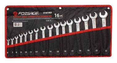 Ключи комбинированные с профилем "Ratchet Drive", набор 16пр. (6-19, 21, 22мм) Forsage 5161RD