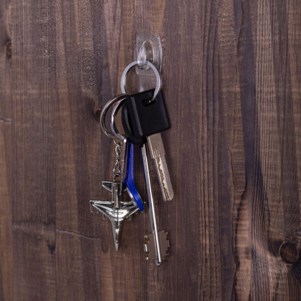 Крючки СИЛА SCH-K20-T6 для ключей с технологией бесследного удаления 6 шт 8 полосок до 400 г прозрачные