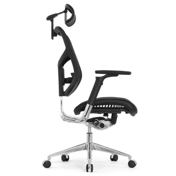 Кресло EXPERT 2 STAR ERGO HSTM 01 NEW, 3D пояснич валик, подлокот 6D(360), подголовн 5D, цвет черн,)