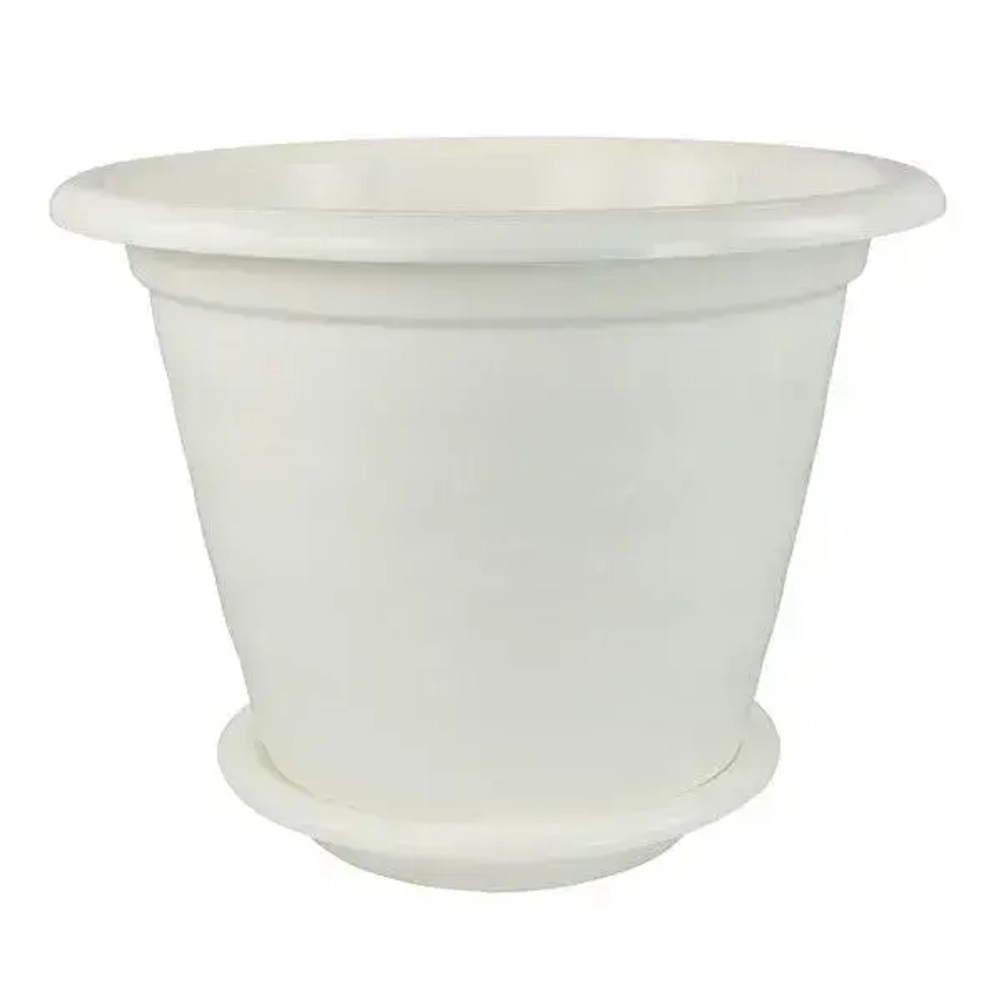 Горшок цв. Виола 10л. с под. (белый) (комплект 10 шт)