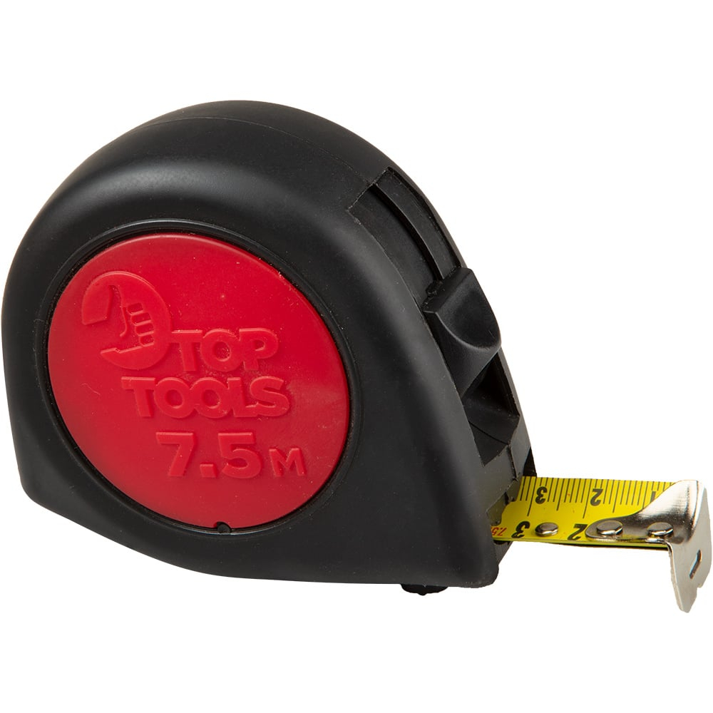 Рулетка Top Tools стальная лента с кнопкой паузы 75 м x 19 мм 27C318